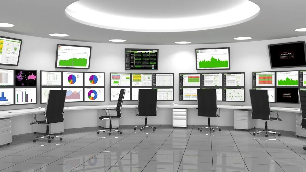 Centro de monitoreo de ciberseguridad empresarial